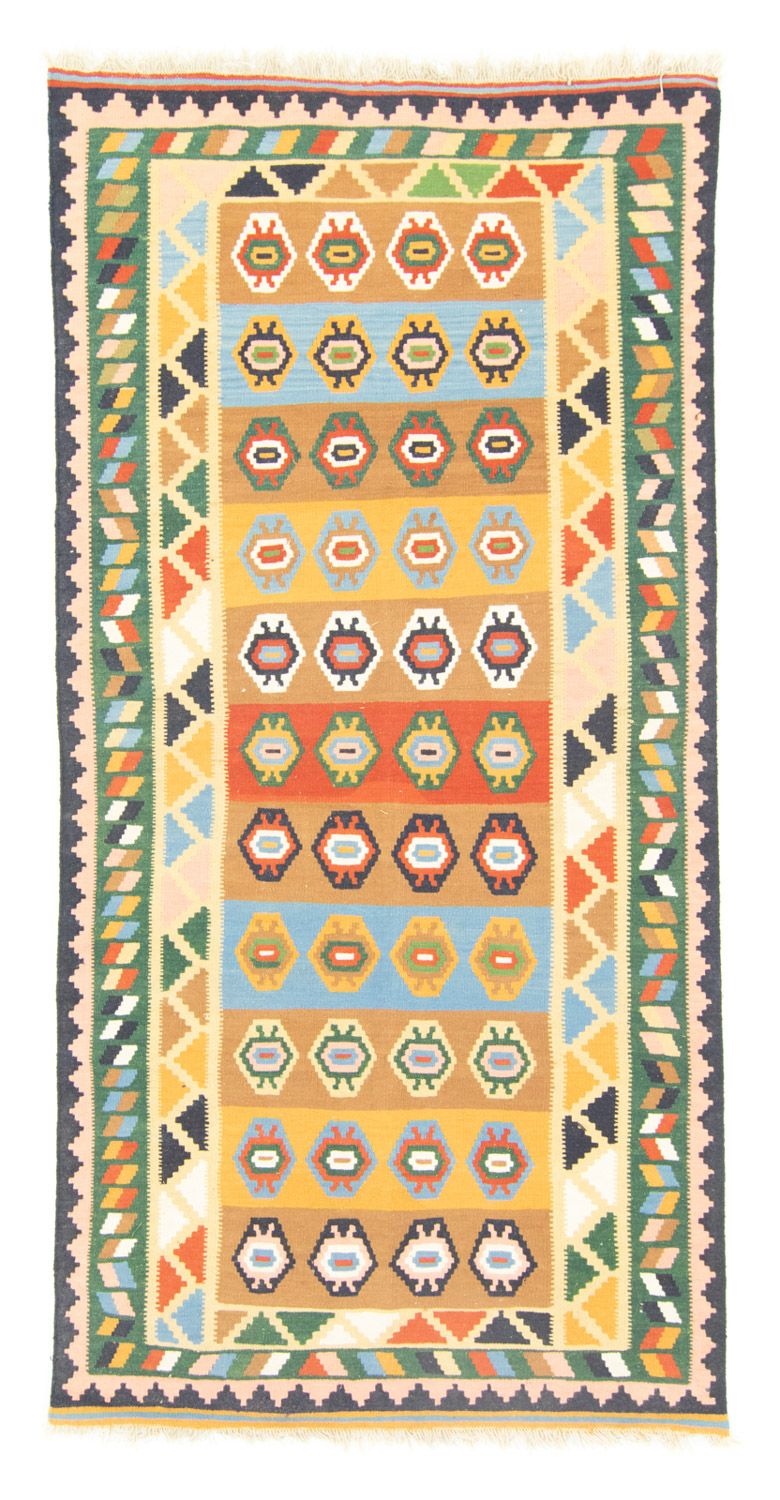 Løber Kelim-tæppe - orientalsk - 256 x 128 cm - farvet