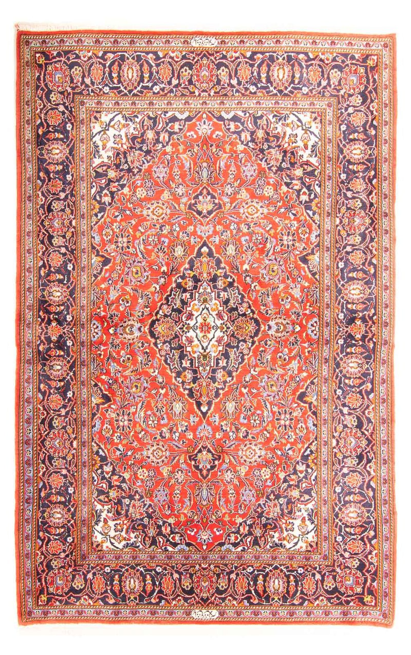 Persisk tæppe - Keshan - 217 x 139 cm - lysrød