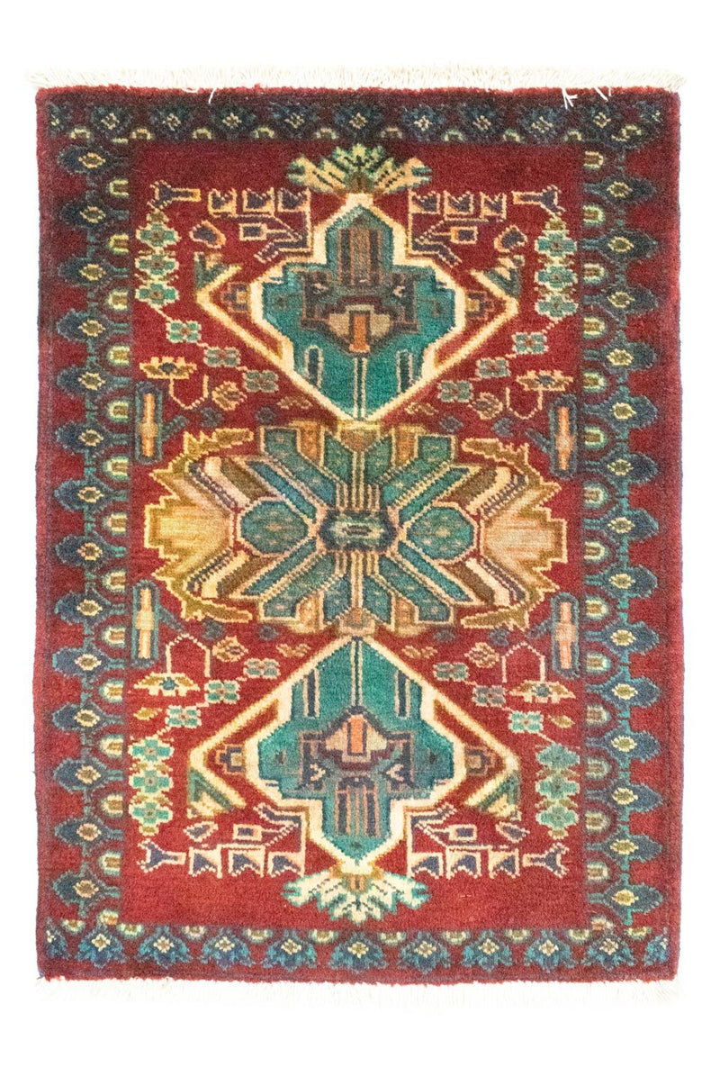 Turkaman-tæppe - 89 x 63 cm - rød