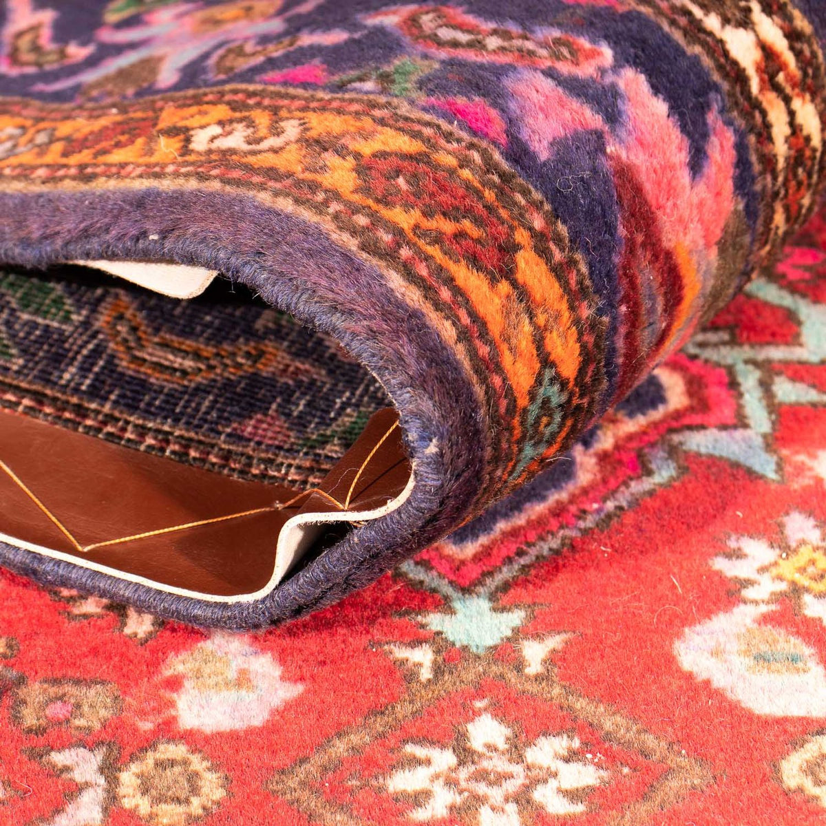 Løber Persisk tæppe - Bijar - Royal - 222 x 128 cm - lysrød