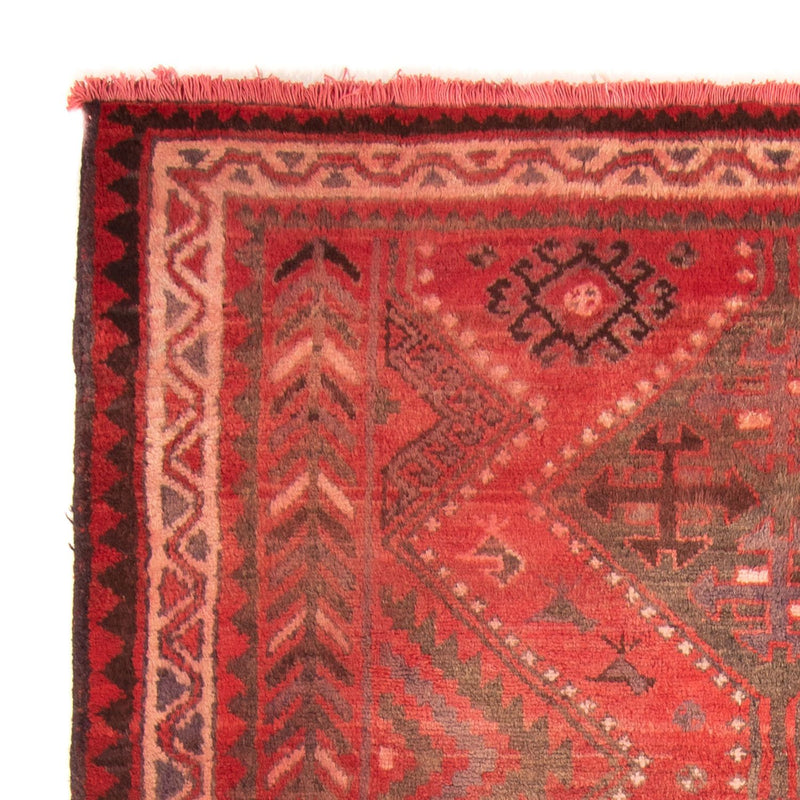 Persisk tæppe - Nomadisk - 242 x 174 cm - mørkerød