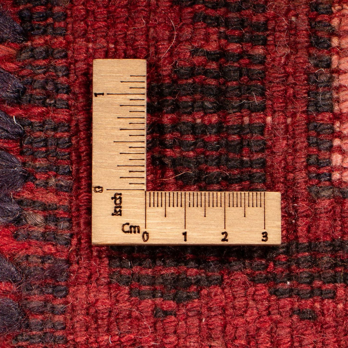 Persisk tæppe - Nomadisk - 242 x 174 cm - mørkerød