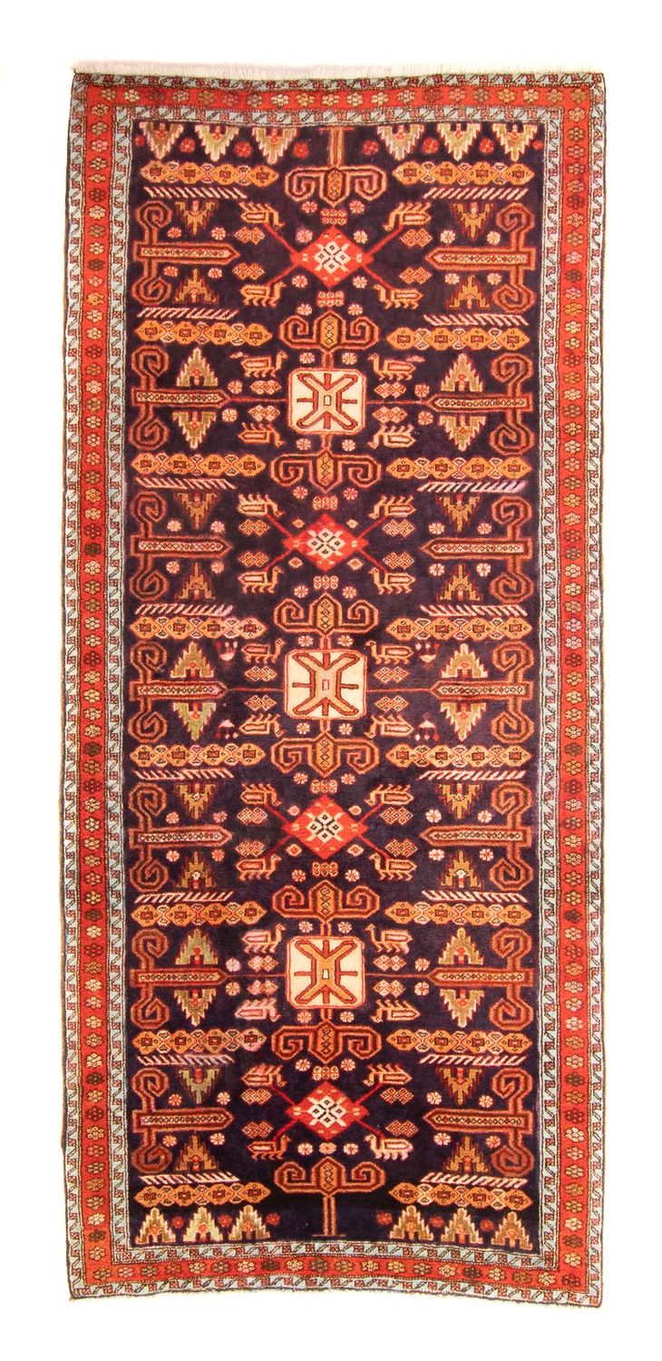 Løber Persisk tæppe - Nomadisk - 280 x 130 cm - mørkeblå