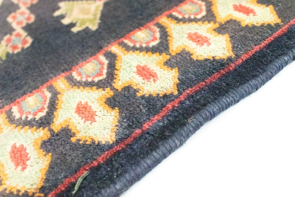 Turkaman-tæppe - 87 x 67 cm - mørkeblå