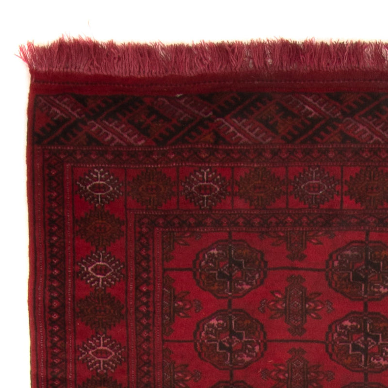 Løber Afghansk tæppe - Bukhara - 280 x 106 cm - mørkerød