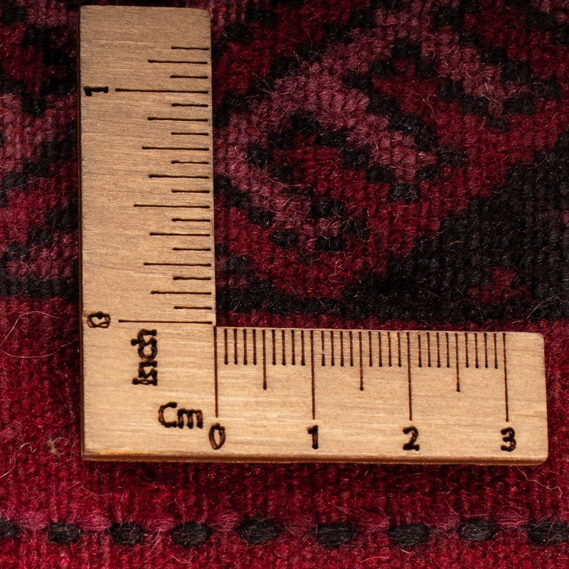Løber Afghansk tæppe - Bukhara - 280 x 106 cm - mørkerød
