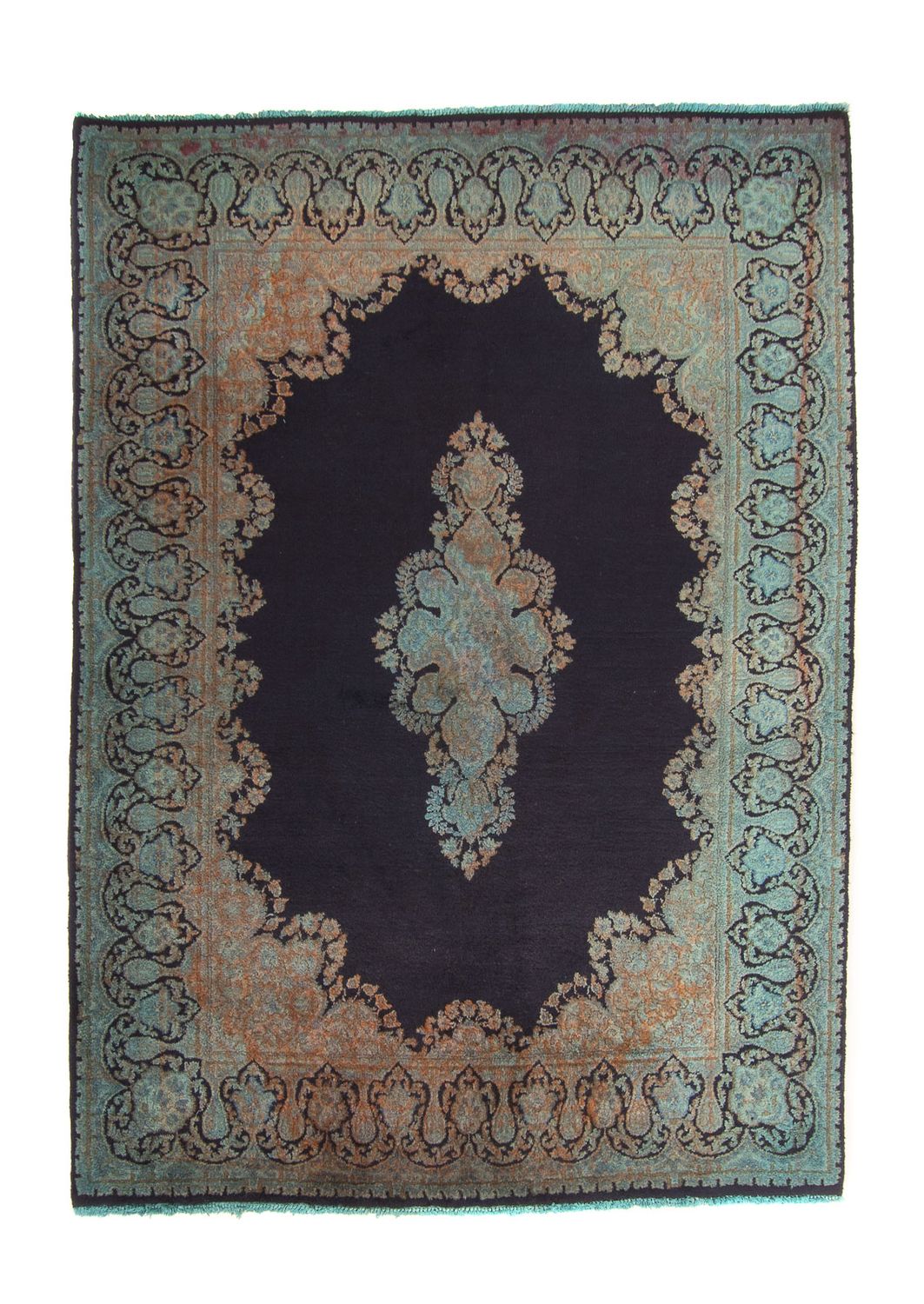 Persisk tæppe - Classic - 199 x 151 cm - mørkeblå