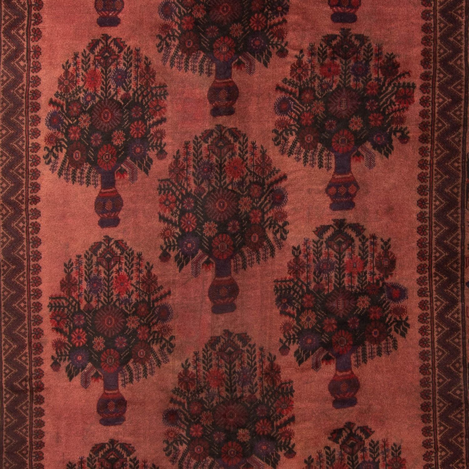 Afghansk tæppe - 303 x 200 cm - flerfarvet
