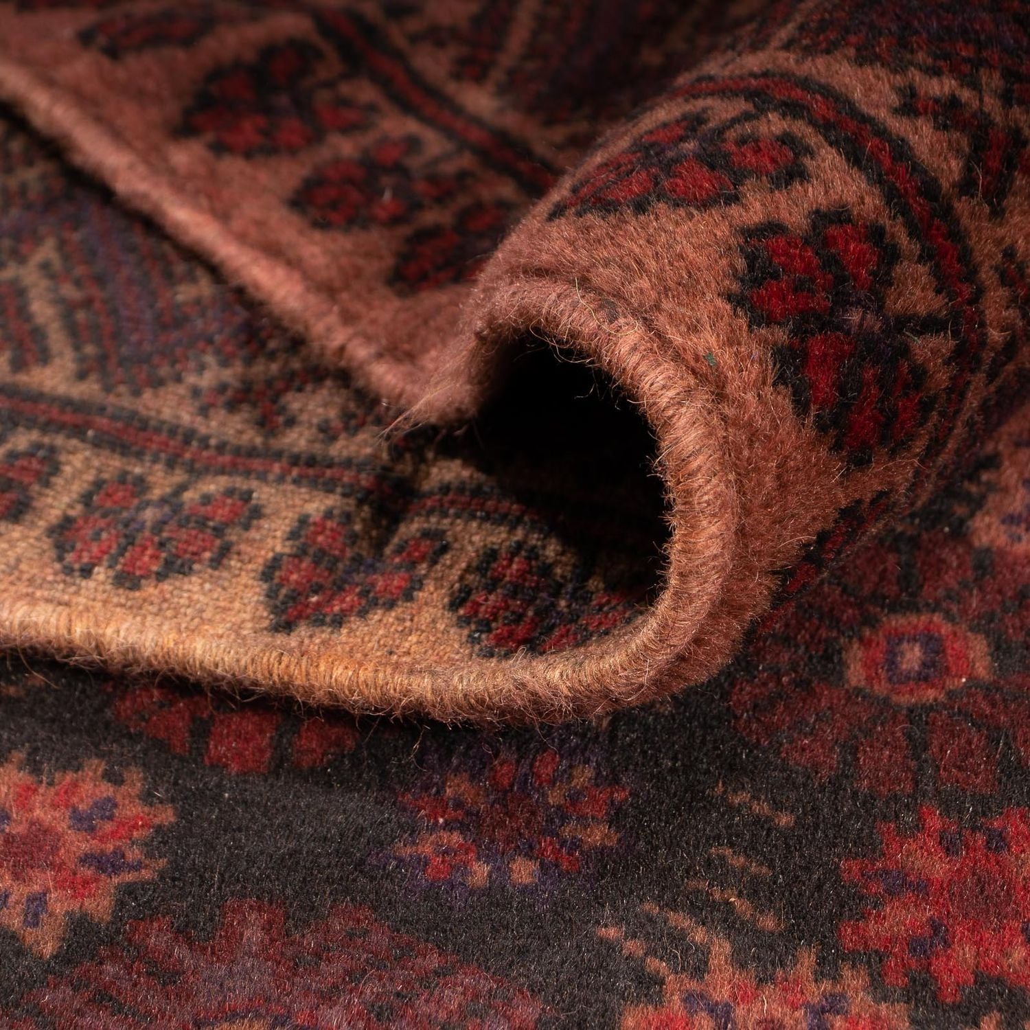 Afghansk tæppe - 303 x 200 cm - flerfarvet