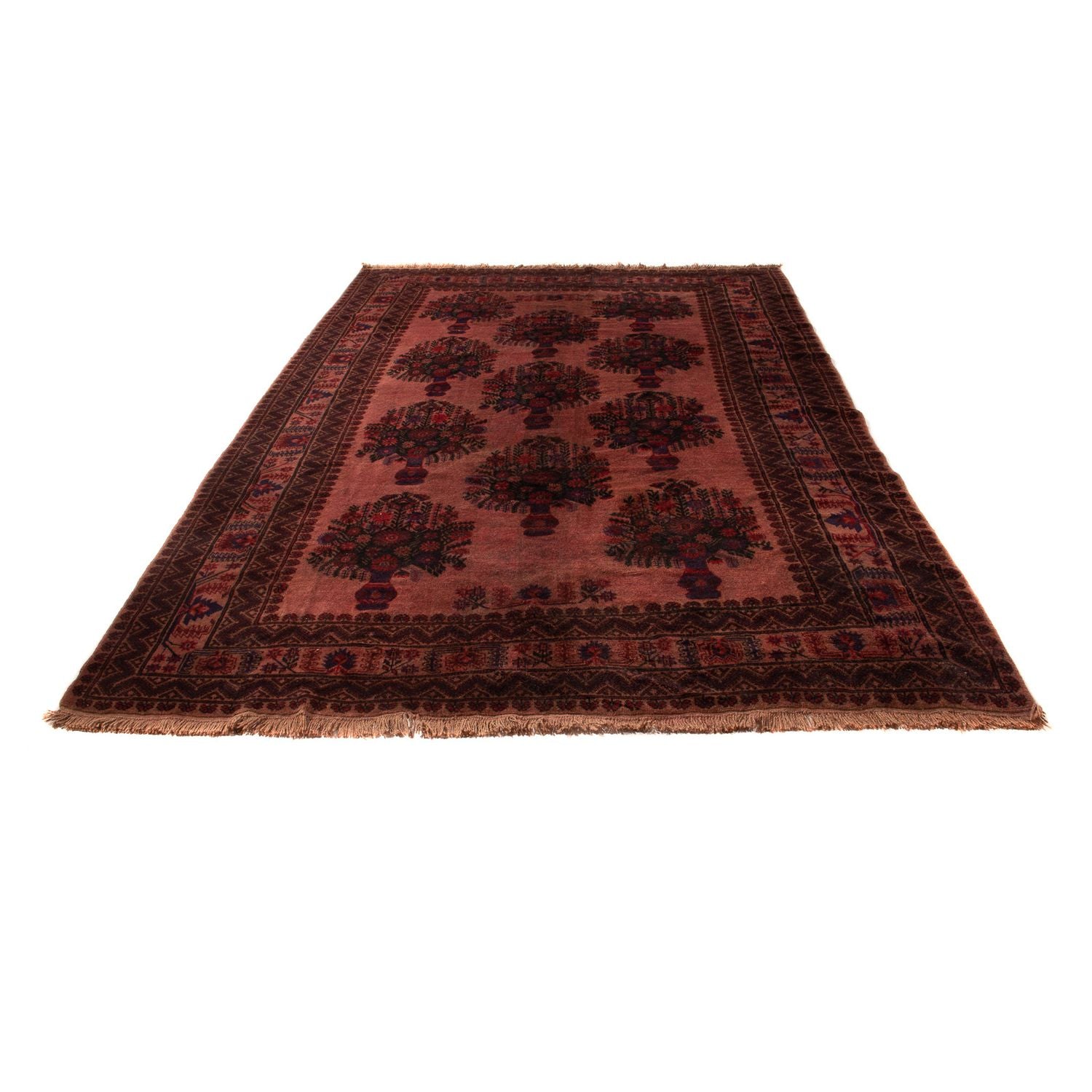 Afghansk tæppe - 303 x 200 cm - flerfarvet