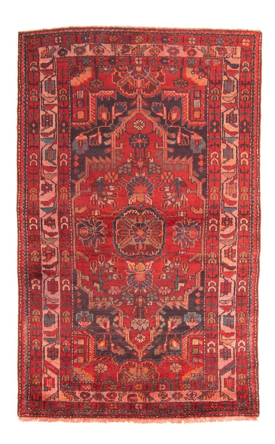 Persisk tæppe - Nomadisk - 174 x 112 cm - mørkerød