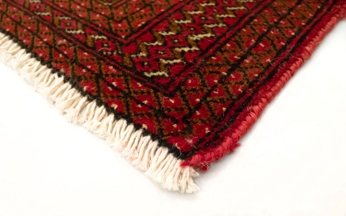 Turkaman-tæppe - 130 x 60 cm - rød