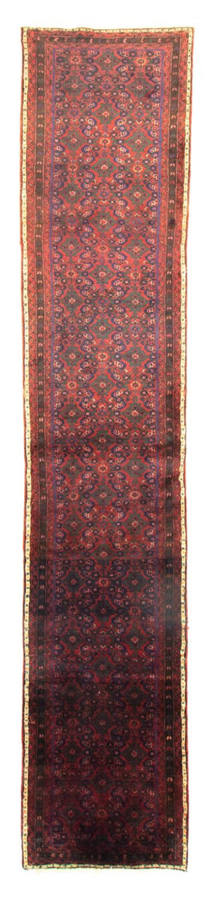 Løber Persisk tæppe - Nomadisk - 410 x 80 cm - rød