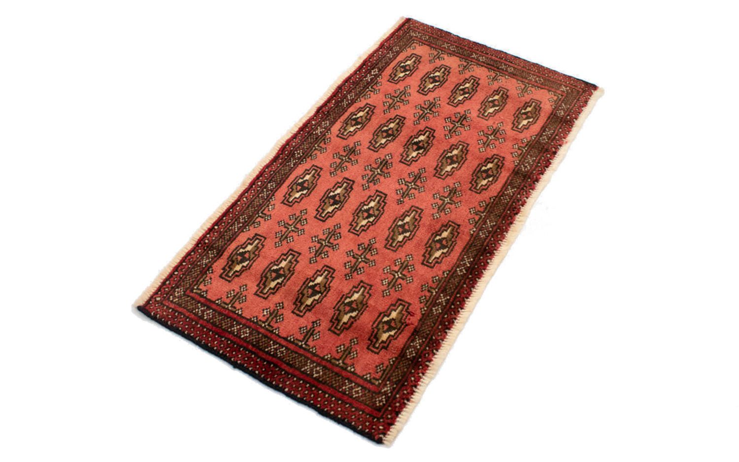 Turkaman-tæppe - 130 x 60 cm - rust
