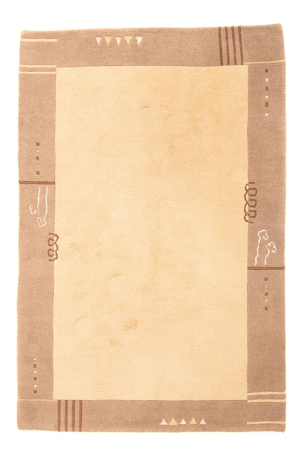 Nepal Tæppe - 230 x 160 cm - lys brun