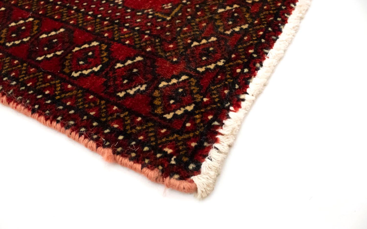 Turkaman-tæppe - 130 x 60 cm - rød