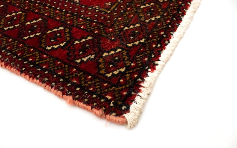Turkaman-tæppe - 130 x 60 cm - rød