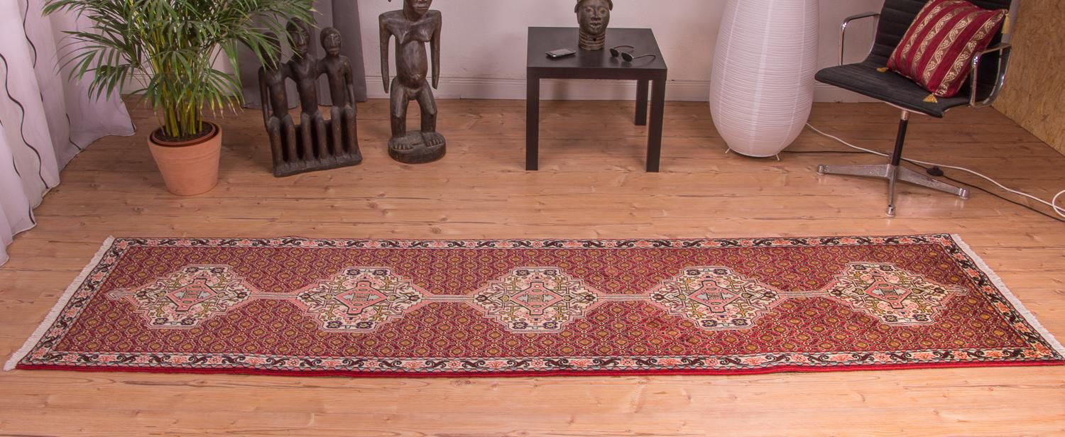 Løber Persisk tæppe - Classic - 305 x 78 cm - lysrød