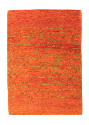 Uldtæppe - 195 x 136 cm - rust