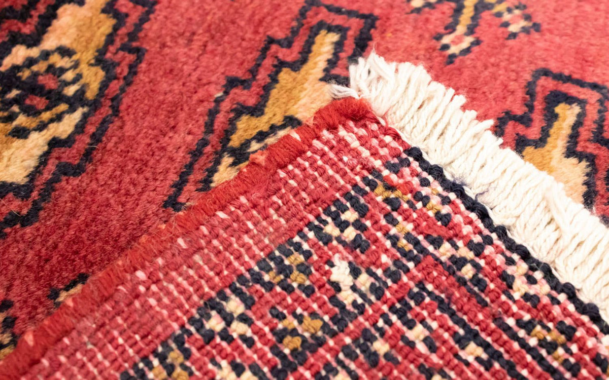 Turkaman-tæppe - 130 x 60 cm - rød