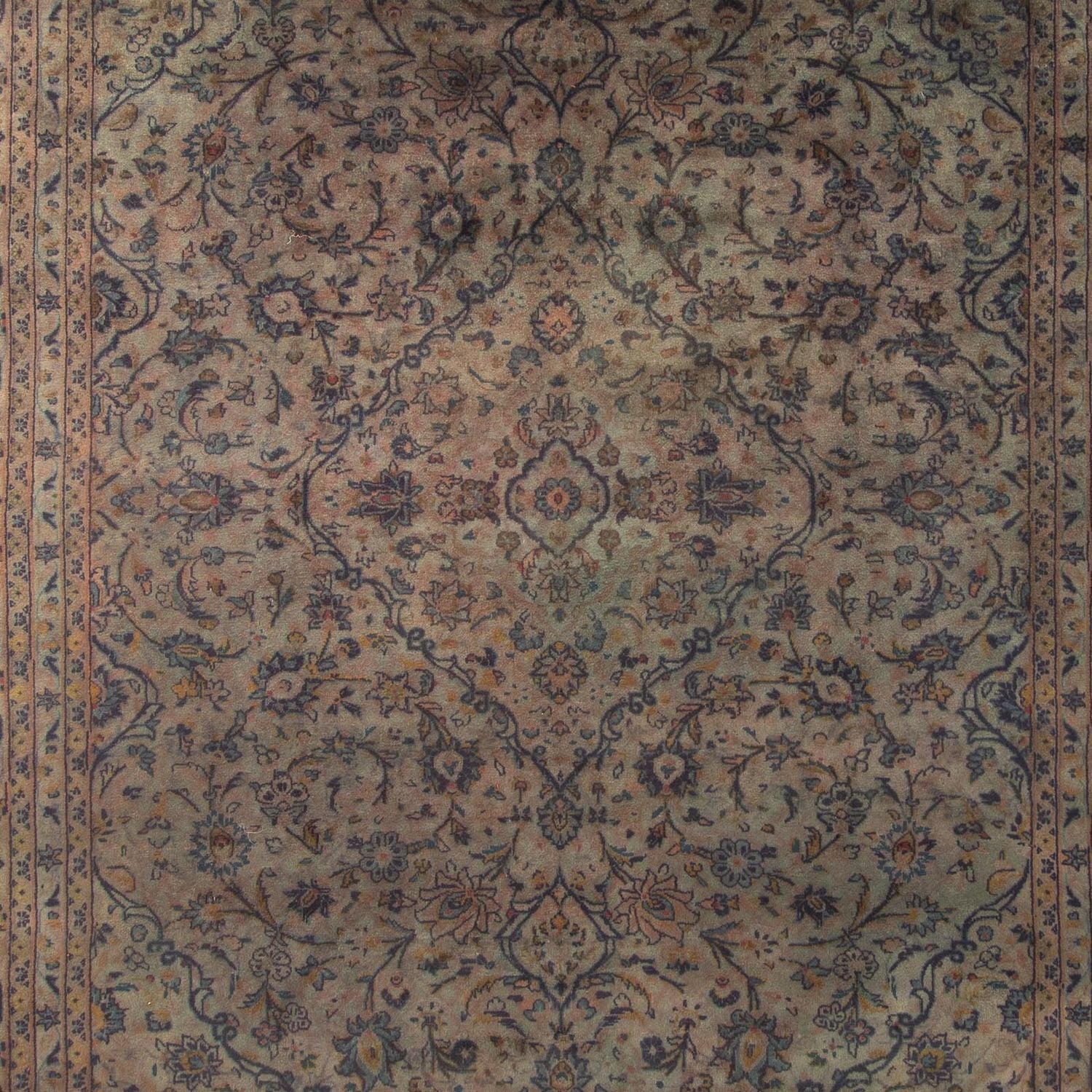 Persisk tæppe - Keshan - 350 x 250 cm - mørkebrun