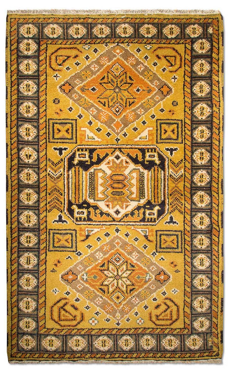 Orientalsk tæppe - 154 x 95 cm - guld
