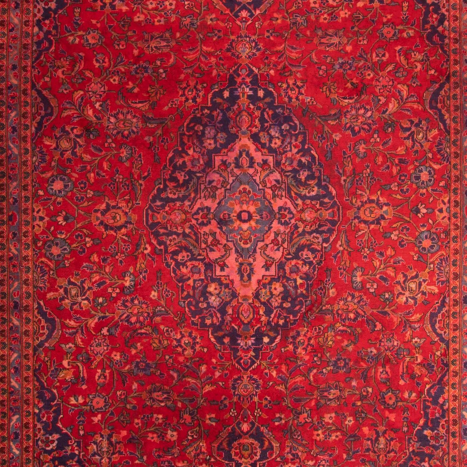 Persisk tæppe - Keshan - 425 x 300 cm - rød