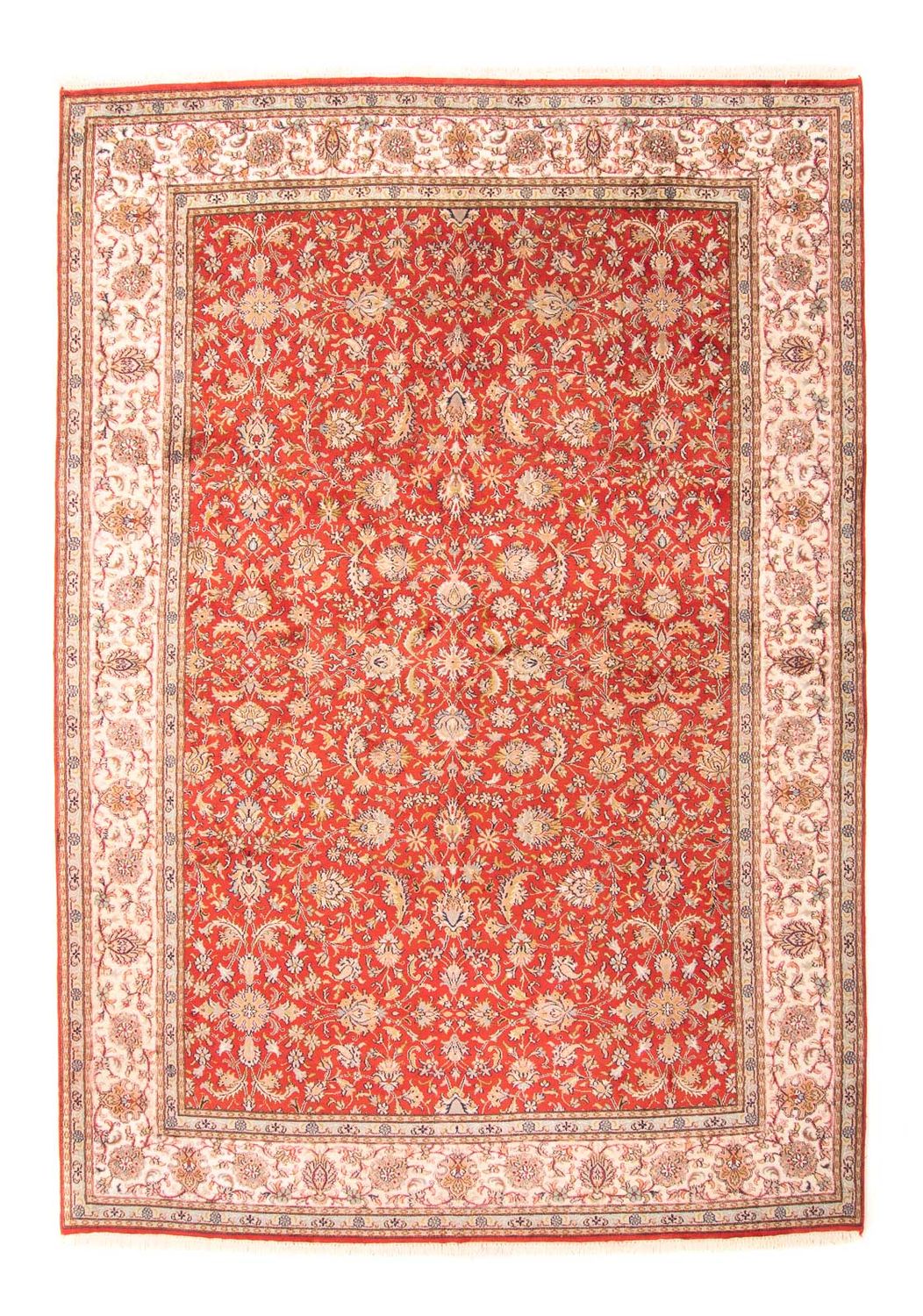 Silketæppe - Kashmir Silk - 277 x 186 cm - rød