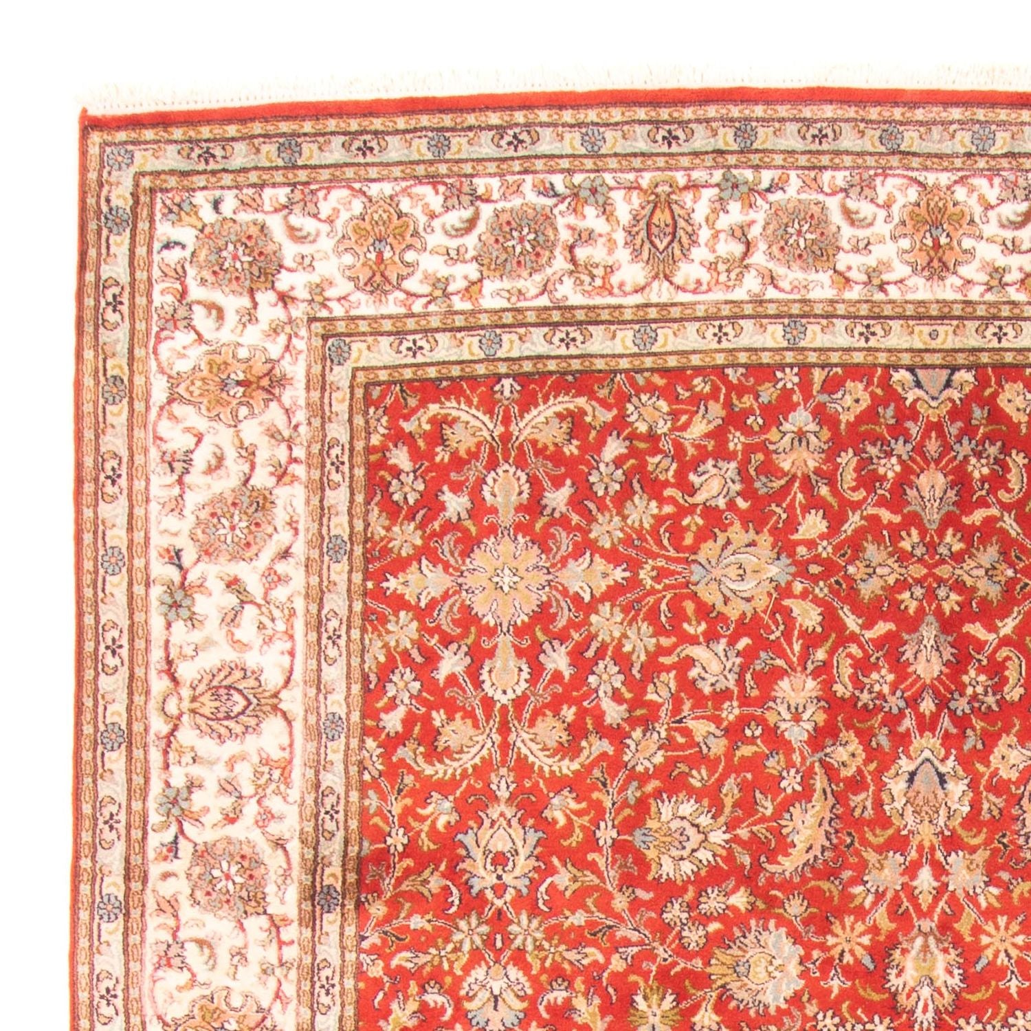 Silketæppe - Kashmir Silk - 277 x 186 cm - rød