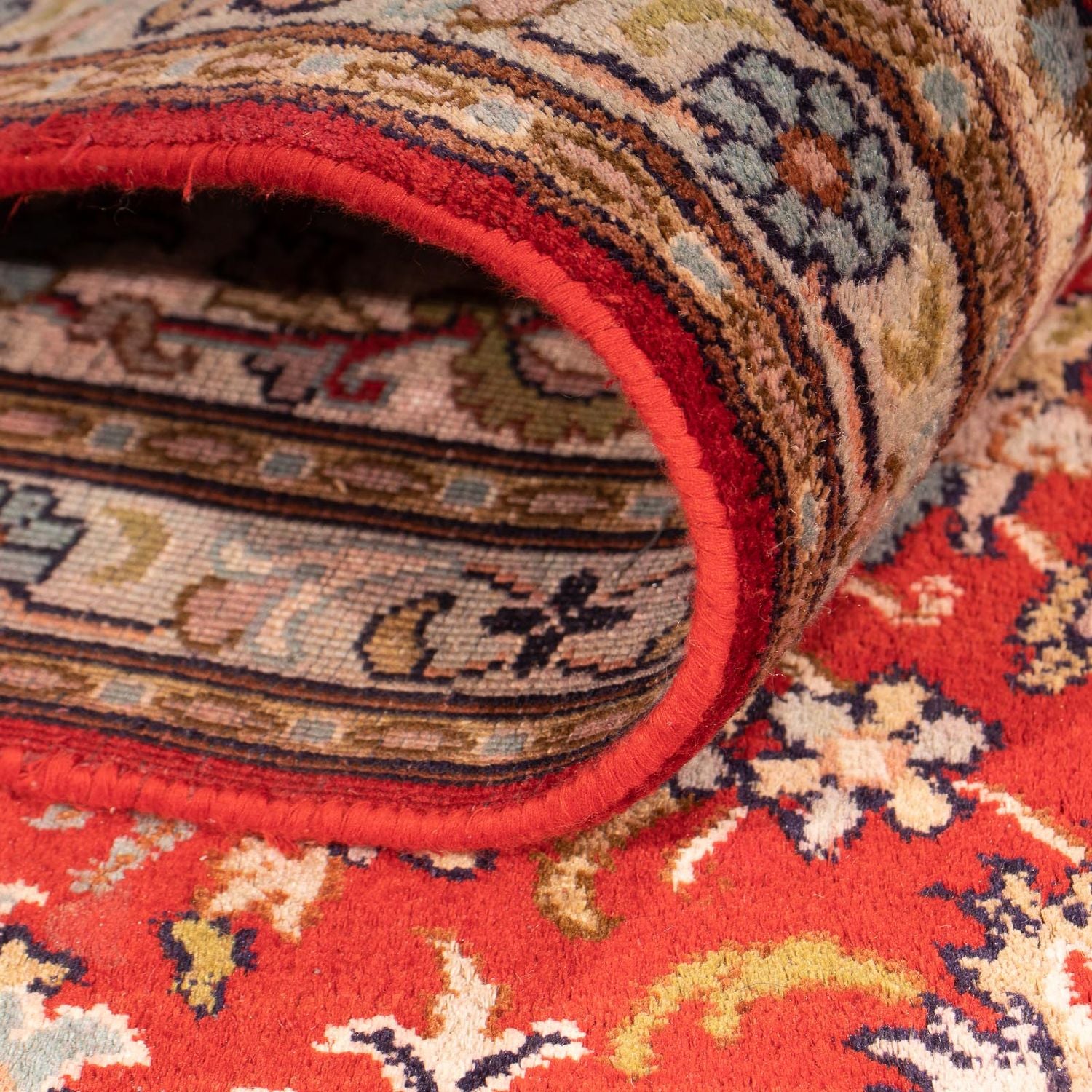 Silketæppe - Kashmir Silk - 277 x 186 cm - rød