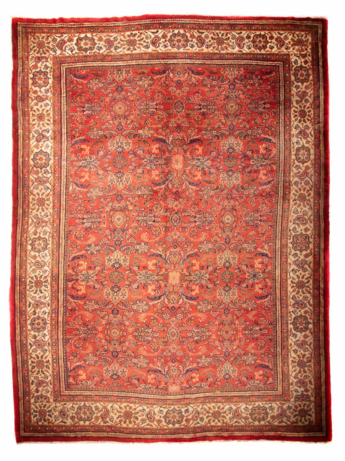 Persisk tæppe - Nomadisk - 433 x 320 cm - mørkerød