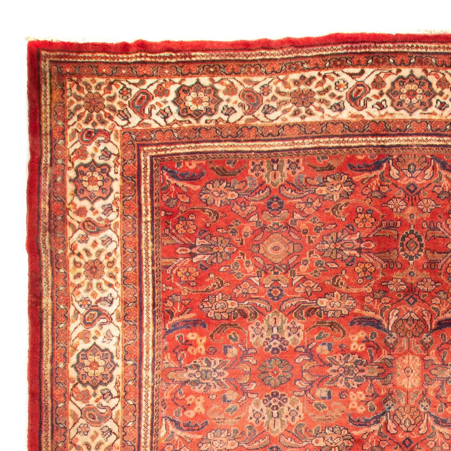 Persisk tæppe - Nomadisk - 433 x 320 cm - mørkerød