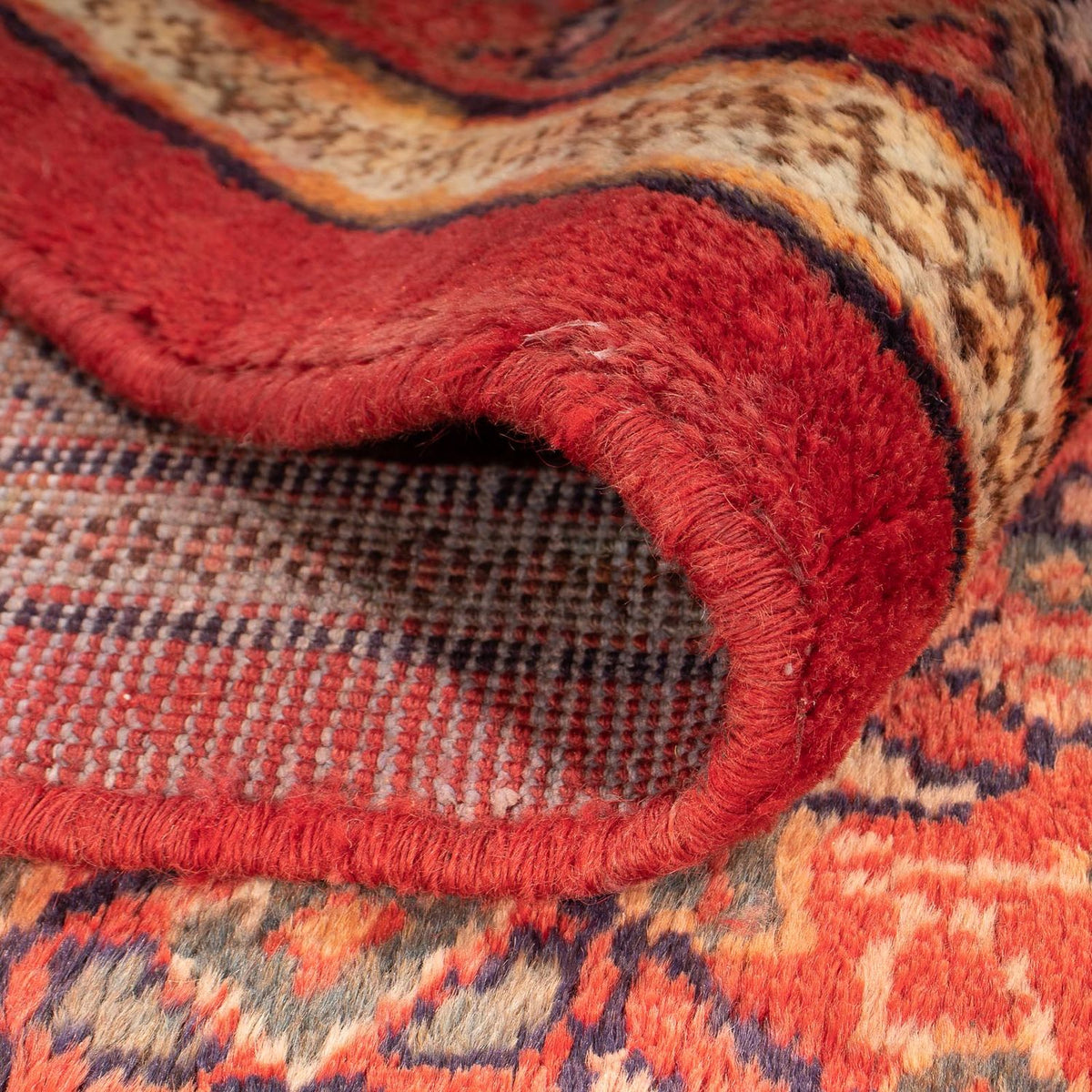 Persisk tæppe - Nomadisk - 433 x 320 cm - mørkerød