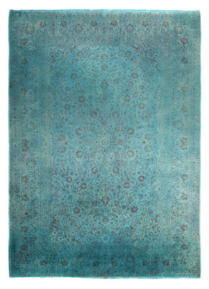 Persisk tæppe - Keshan - 350 x 244 cm - blå