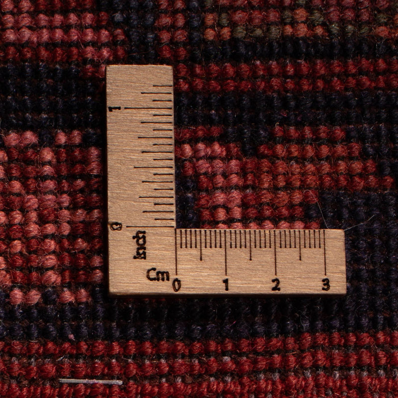 Afghansk tæppe - Hatshlu - 313 x 210 cm - mørkerød