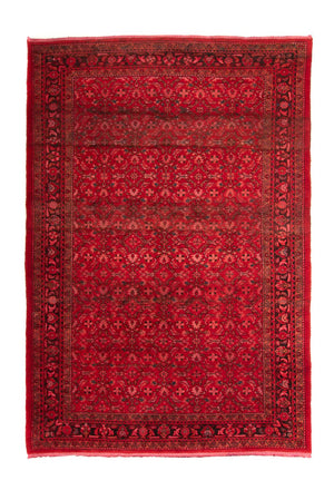 Persisk tæppe - Nomadisk - 342 x 212 cm - mørkerød
