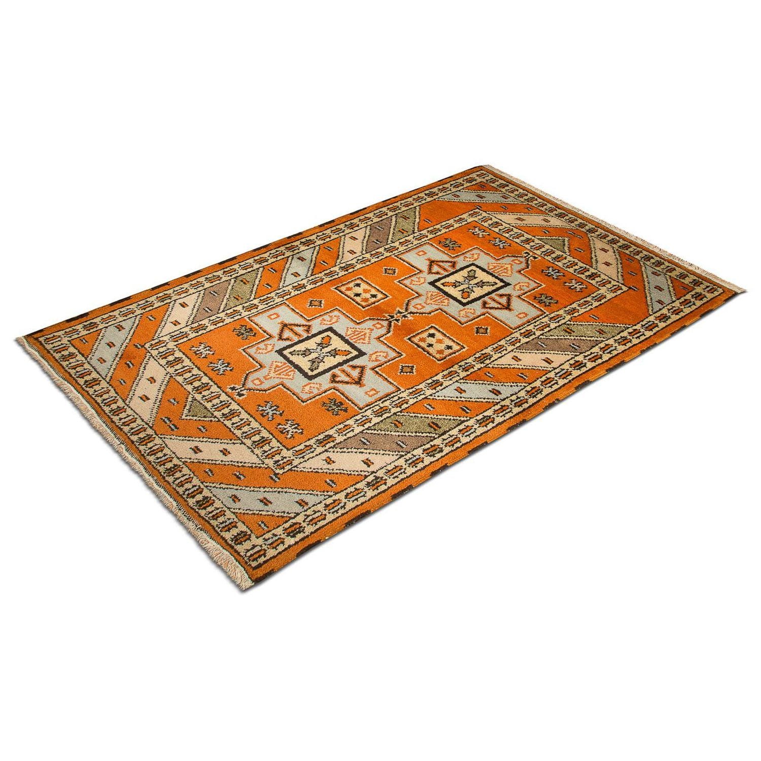 Orientalsk tæppe - 149 x 93 cm - orange