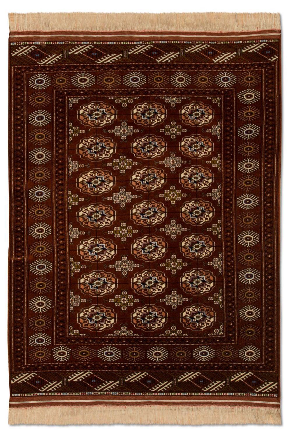 Turkaman-tæppe - 154 x 103 cm - brun