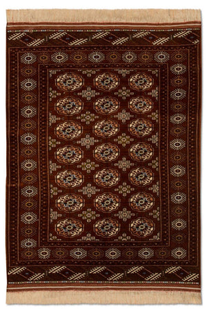 Turkaman-tæppe - 154 x 103 cm - brun
