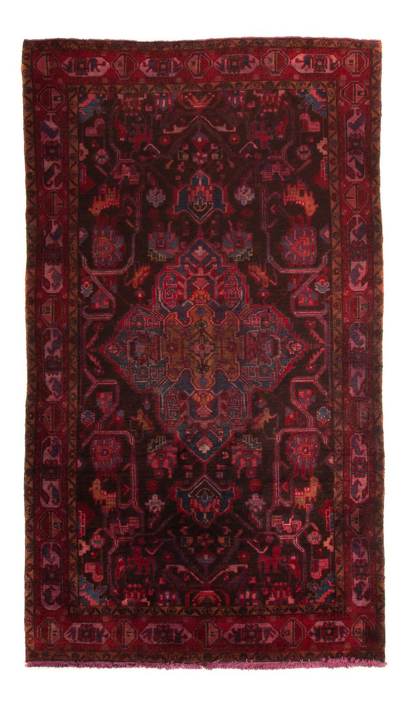 Persisk tæppe - Nomadisk - 330 x 180 cm - mørkerød