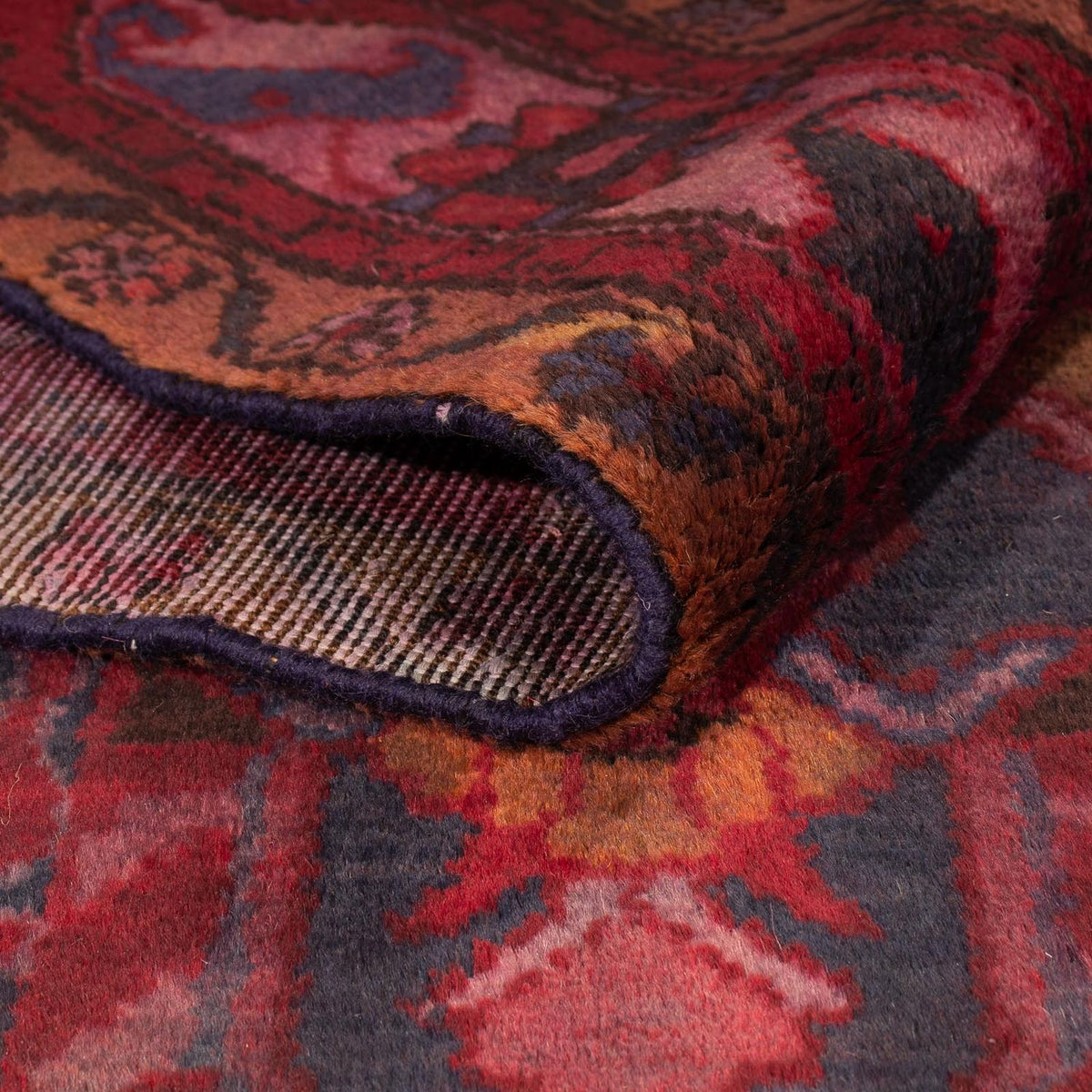 Persisk tæppe - Nomadisk - 330 x 180 cm - mørkerød