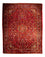 Persisk tæppe - Nomadisk - 460 x 326 cm - mørkerød