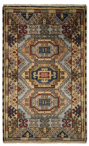 Orientalsk tæppe - 151 x 92 cm - lyseblå