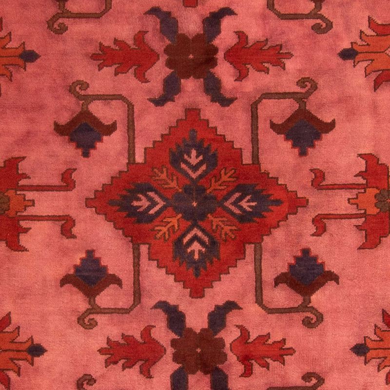 Afghansk tæppe - Hatshlu - 396 x 306 cm - mørkerød