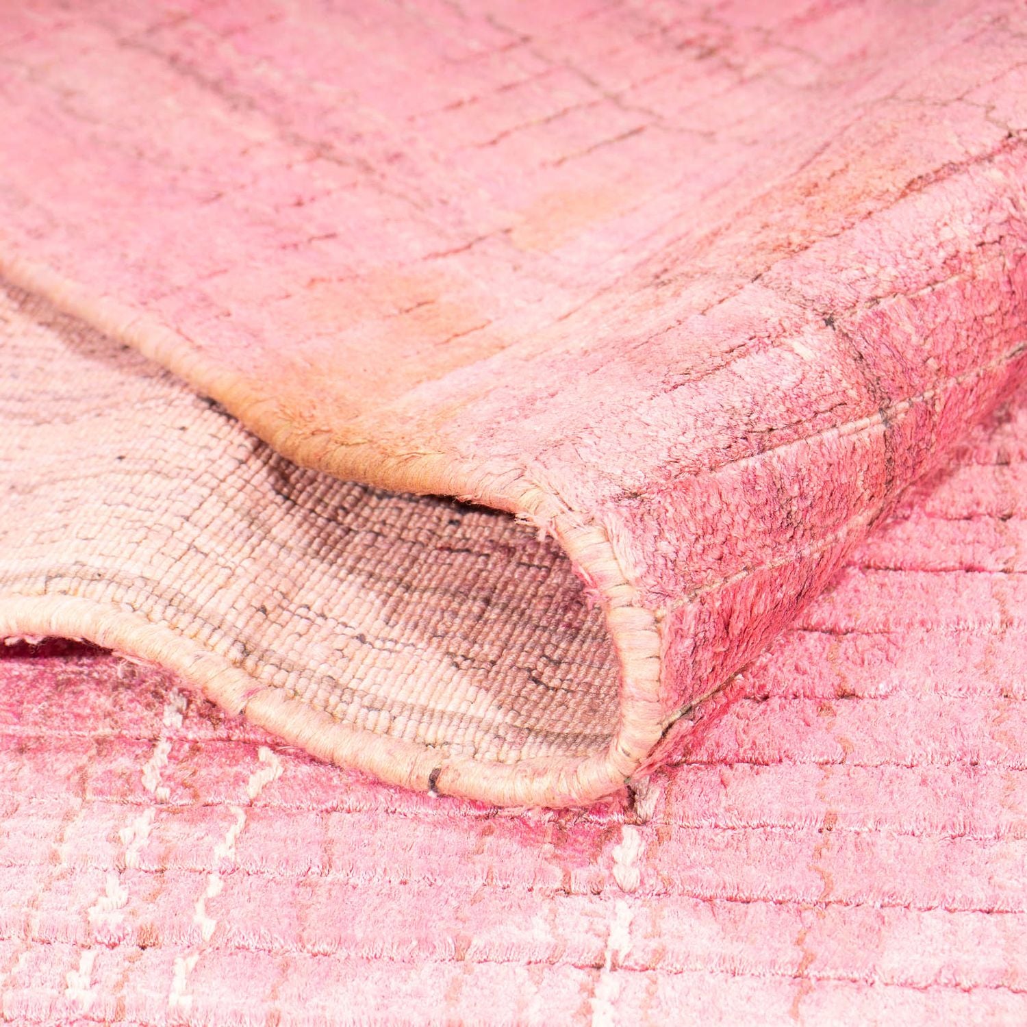 Viskose tæppe - 306 x 230 cm - pink