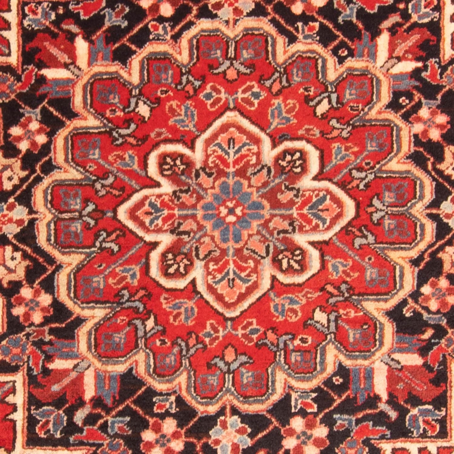 Persisk tæppe - Nomadisk - 360 x 277 cm - mørkerød