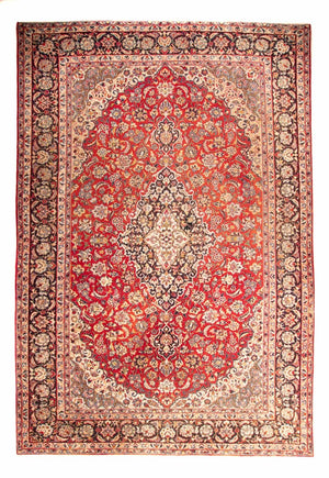 Persisk tæppe - Tabriz - 400 x 277 cm - rød