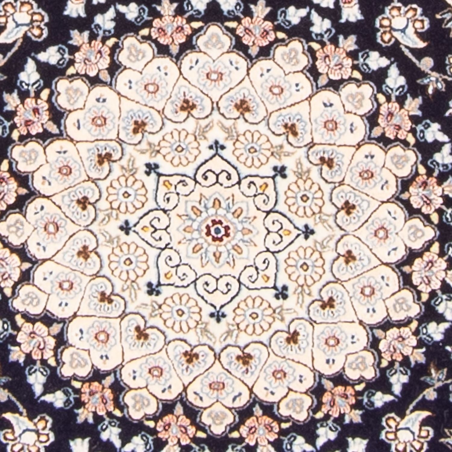 Persisk tæppe - Nain - Premium - 150 x 97 cm - mørkeblå