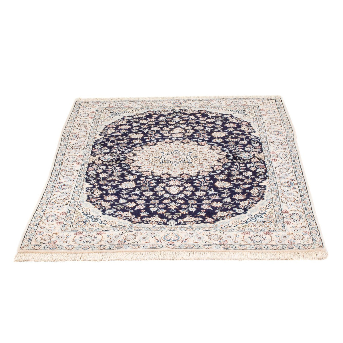 Persisk tæppe - Nain - Premium - 150 x 97 cm - mørkeblå