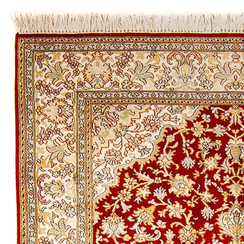 Silketæppe - Kashmir Silk - 186 x 129 cm - rød